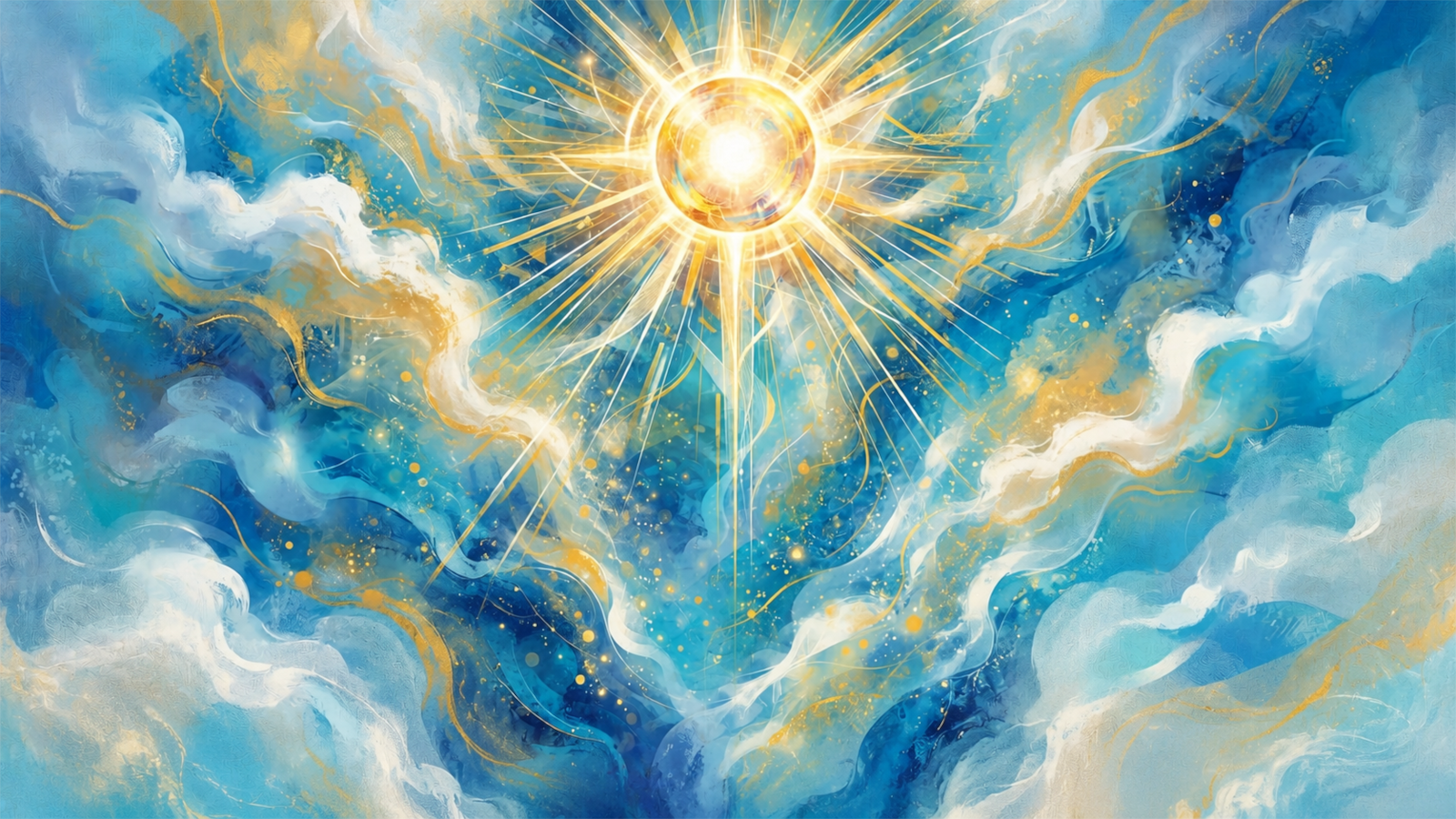 Hero shot, a picture depicting multiple energy balls joined by threads of light, representing each soul's place in the universe.